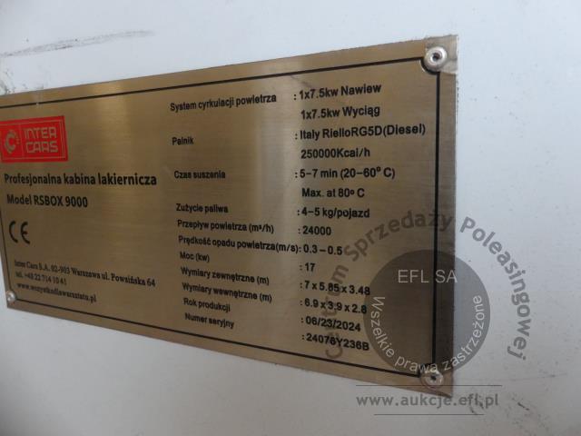 7 - Elementy kabiny lakierniczej RSBOX 9000 2024r.