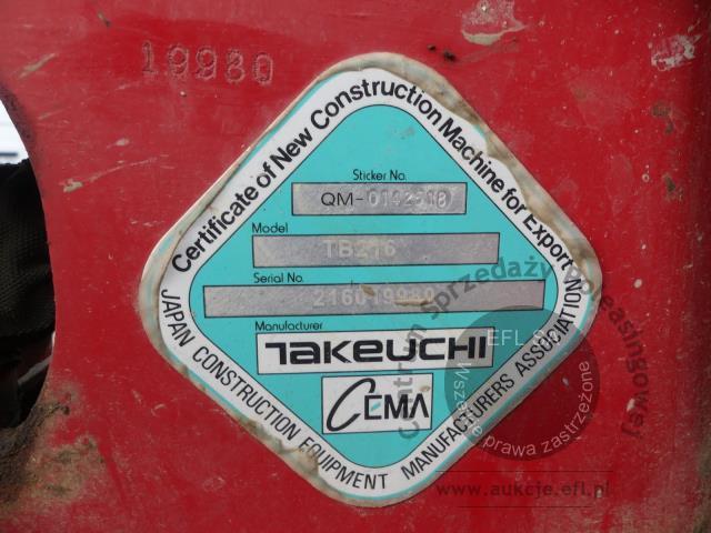 8 - Koparka gąsienicowa TAKEUCHI TB216 2021r.