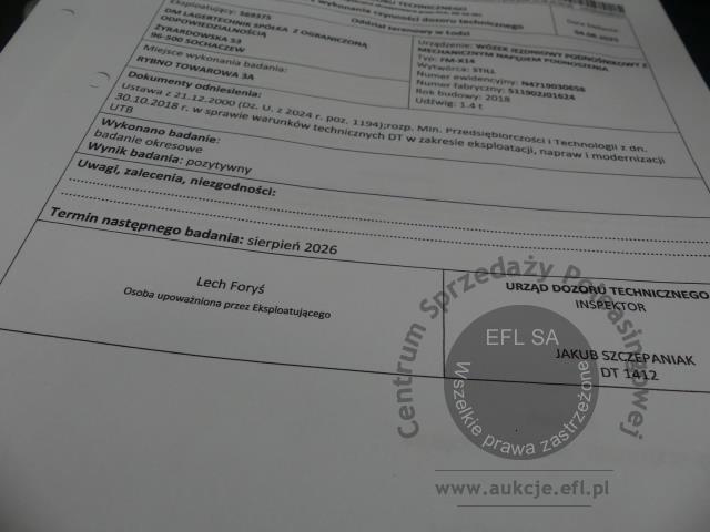 13 - Wózek widłowy STILL FM X14  2018r.