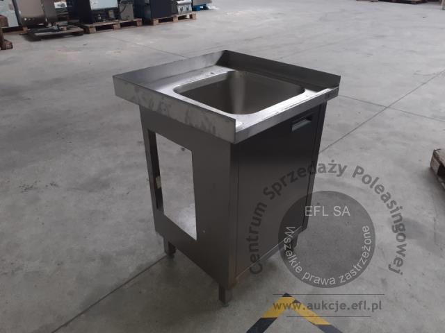 9 - Stół ze zlewem 1 kom. drzwi skrzydłowe 600x600x850