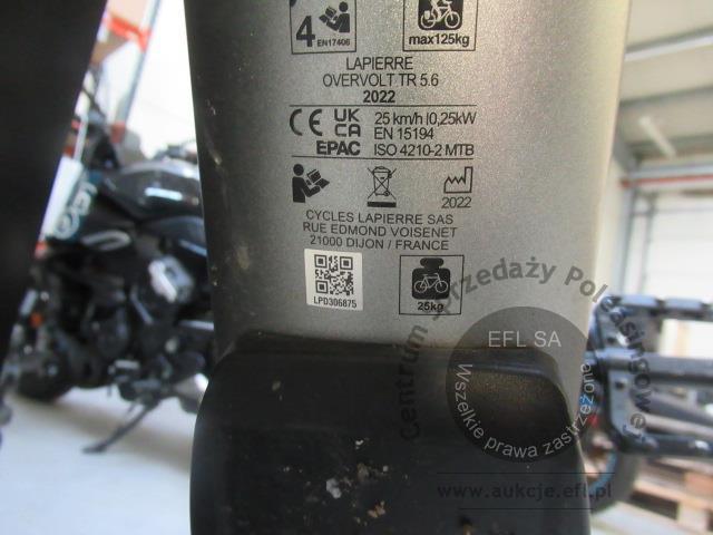 18 - Rower elektryczny LAPIERRE OVERVOLT TR 5.6 47 L 2022r.