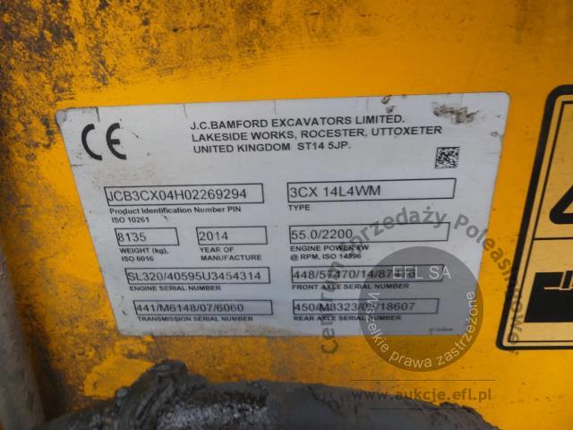 11 - Koparko ładowarka JCB 3CX ECO T4i IIIB 2014r.