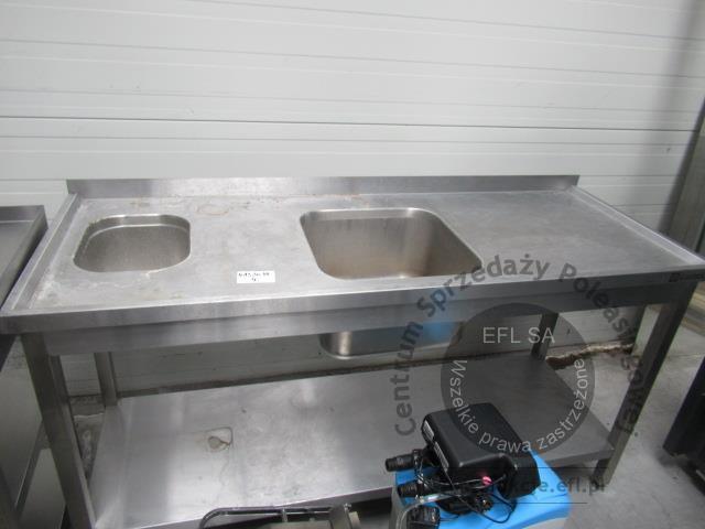 2 - Stół ze zlewem 2 komorowym GastroChef 1600x600x850