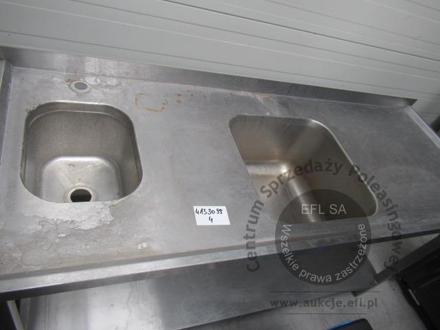 3 - Stół ze zlewem 2 komorowym GastroChef 1600x600x850