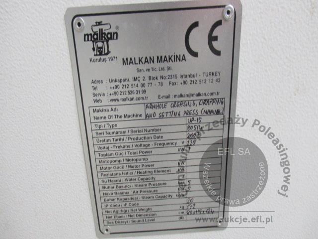 46 - Linia do prasowania odzieży - marynarek, żakietów