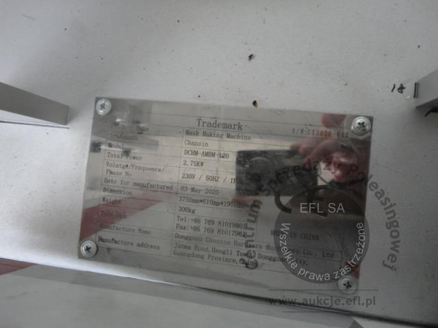 14 - 2 sekcyjna linia do produkcji maseczek ochronnych 2020r.