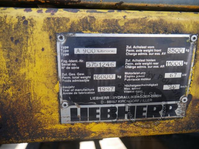25 - Koparka kołowa Liebherr A900 Litronic 1997r.