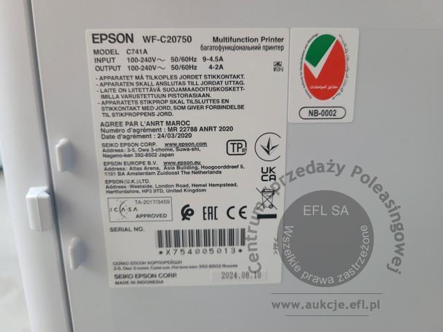 6 - Urządzenie wielofunkcyjne EPSON WF-C20750  2024r.