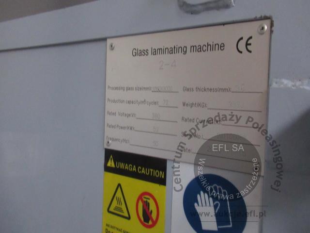 29 - Dwukomorowy piec do laminowania szkła  2020r.
