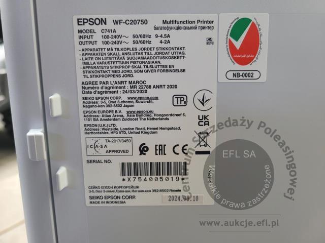 6 - Urządzenie wielofunkcyjne EPSON WF-C20750 2024r.