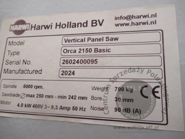 18 - Pionowa piła panelowa HARWI typ ORCA 2150 Basic 2024r.