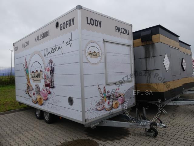 1 - Przyczepa gastronomiczna &quot;LODY PĄCZKI&quot; NIEWIADÓW B3500 2022r.