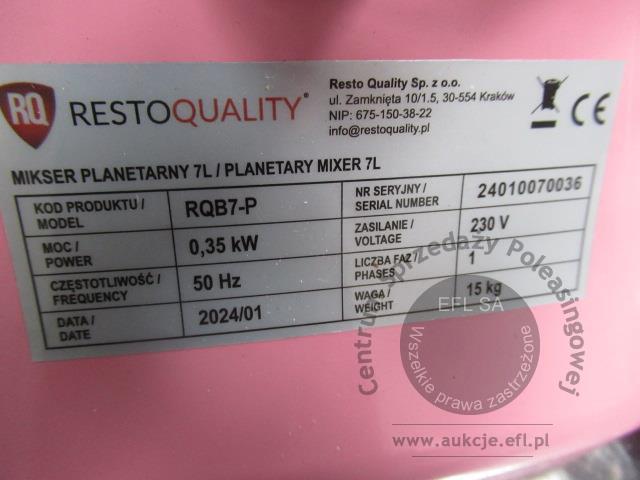 9 - Mikser planetarny RESTO QUALITY model RQB7-P