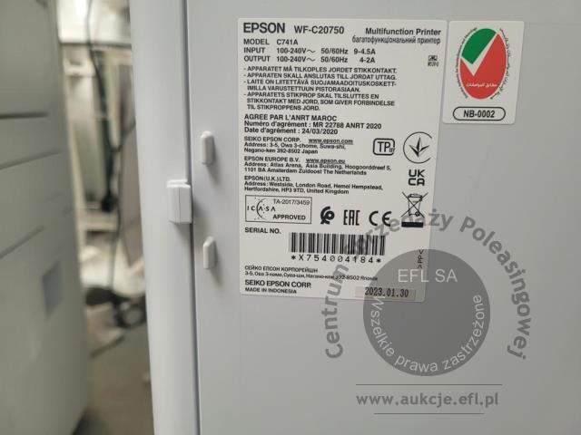 7 - Urządzenie wielofunkcyjne Epson WF-C20750  2023r.