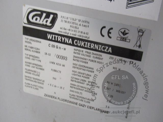 3 - Witryna cukiernicza COLD model C09 Gn-W 2018r.