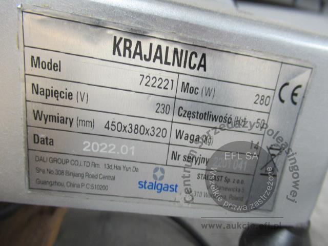 4 - Krajalnica do wędlin i serów Stalgast  2022r.