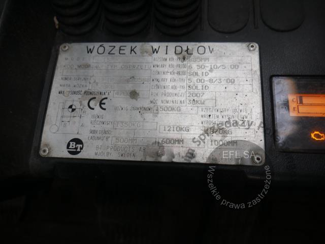 12 - Wózek widłowy BT GT15 Tonero 2007r.