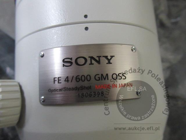 3 - Zestaw obiektywów SONY wg zestawienia