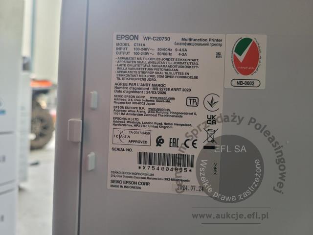 6 - Urządzenie wielofunkcyjne EPSON WF-C20750 2024r.