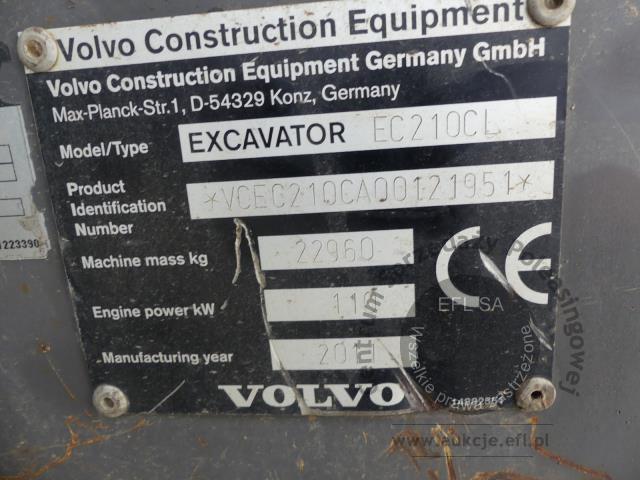 9 - Koparka gąsienicowa Volvo EC210CL 2011r.