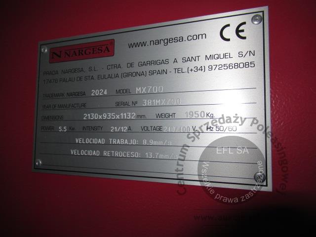 12 - Prasa hydrauliczna NAGRESA SL model MX700 2024r.