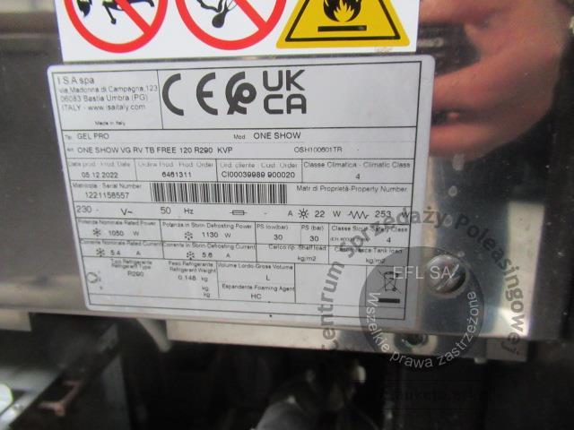 6 - Witryna mroźnicza do lodów ISA Spa typ GEL PRO 2022r.