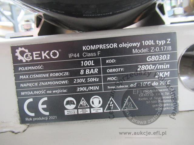 3 - Kompresor olejowy 100 l typ Z - GEKO model Z-0.17
