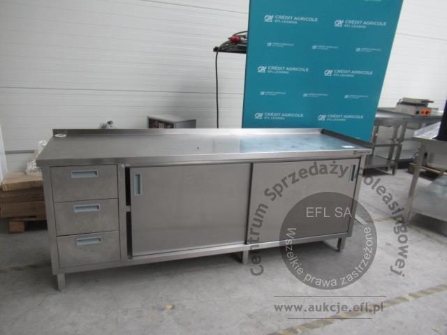 1 - Stół przyścienny z blokiem 3 szuflad 2100x600x850