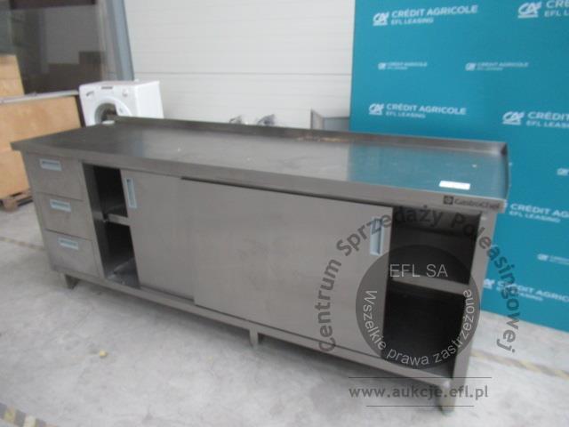 2 - Stół przyścienny z blokiem 3 szuflad 2100x600x850