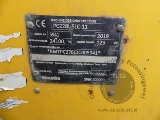 11 - Koparka gąsienicowa KOMATSU PC 228 USLC-11 2019r.