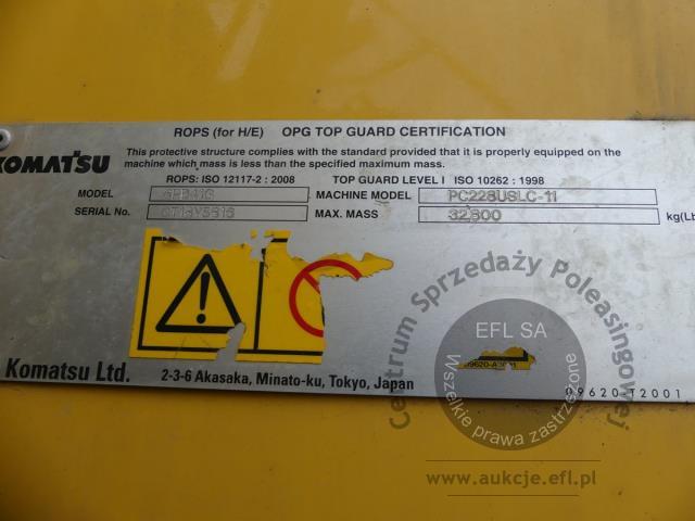 12 - Koparka gąsienicowa KOMATSU PC 228 USLC-11 2019r.
