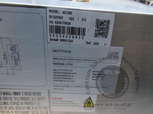 5 - Nadstawka chłodnicza 6xGN1/3 TECHNICA model 431360 2023r.