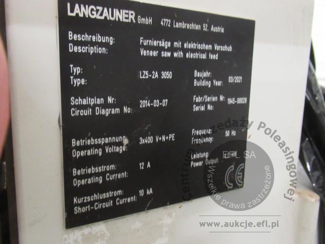 20 - Pilarko-frezarka do forniru Langzauner  LZ 5-2A 3050   2021r.